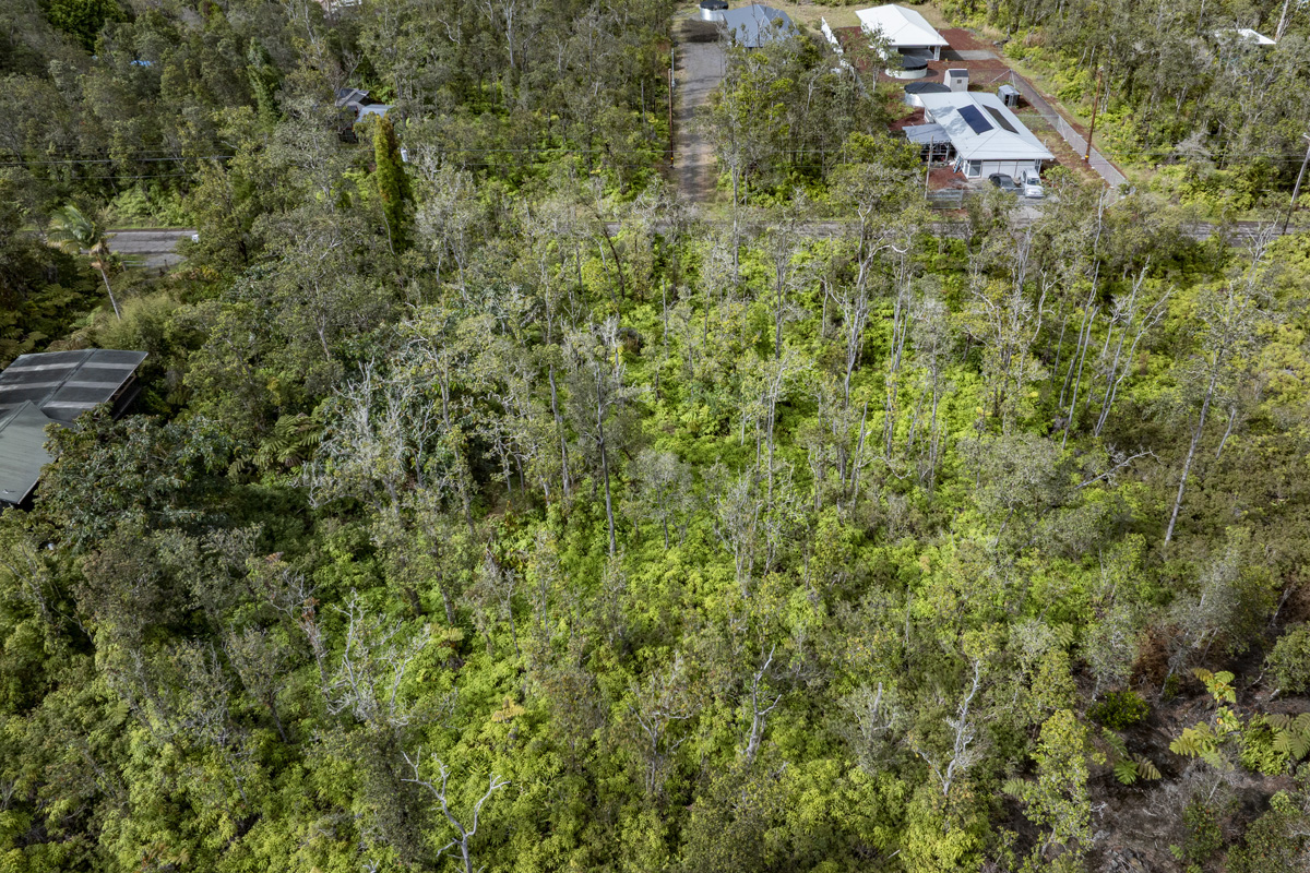 Anuhea Street Volcano, HI 96785 - Photo 14 of 22 an aerial view of residential house with outdoor space and trees all around