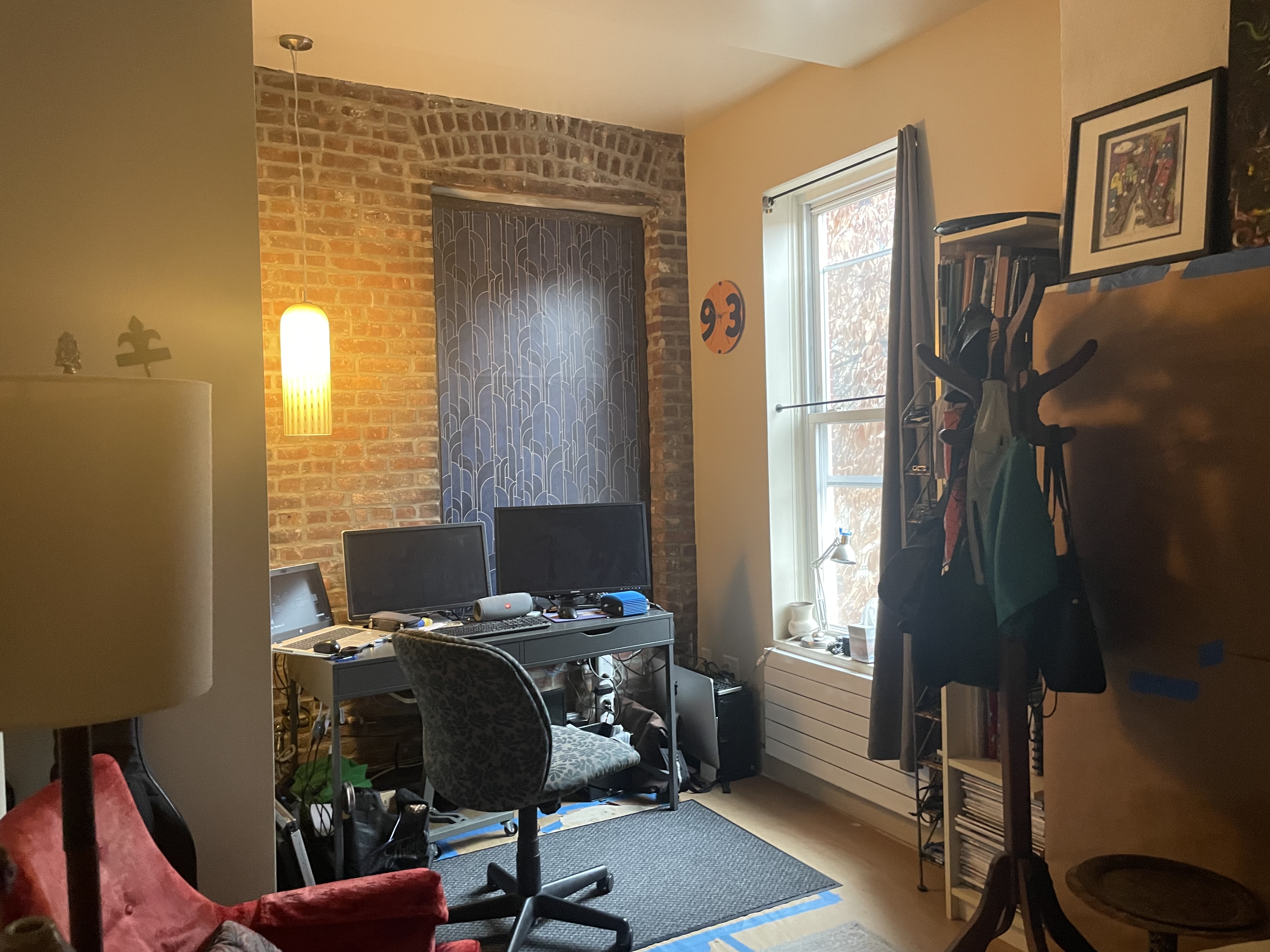 39 Clifton Place Brooklyn, NY 11238 - Photo 23 of 32 a view of a workspace with furniture and a window