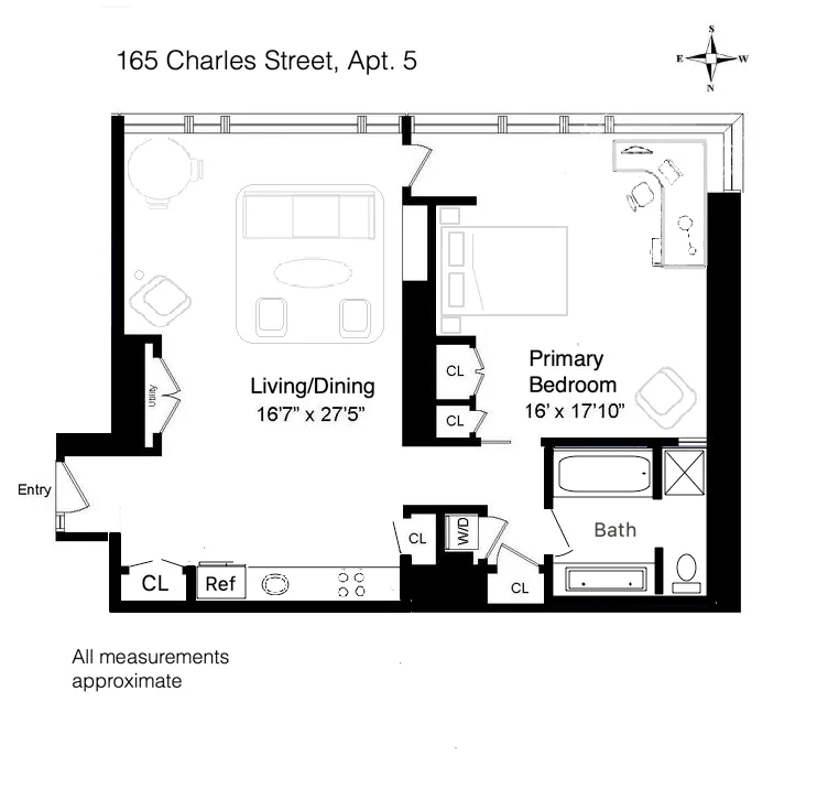$12,500 | 165 Charles Street, Unit 5 | West Village