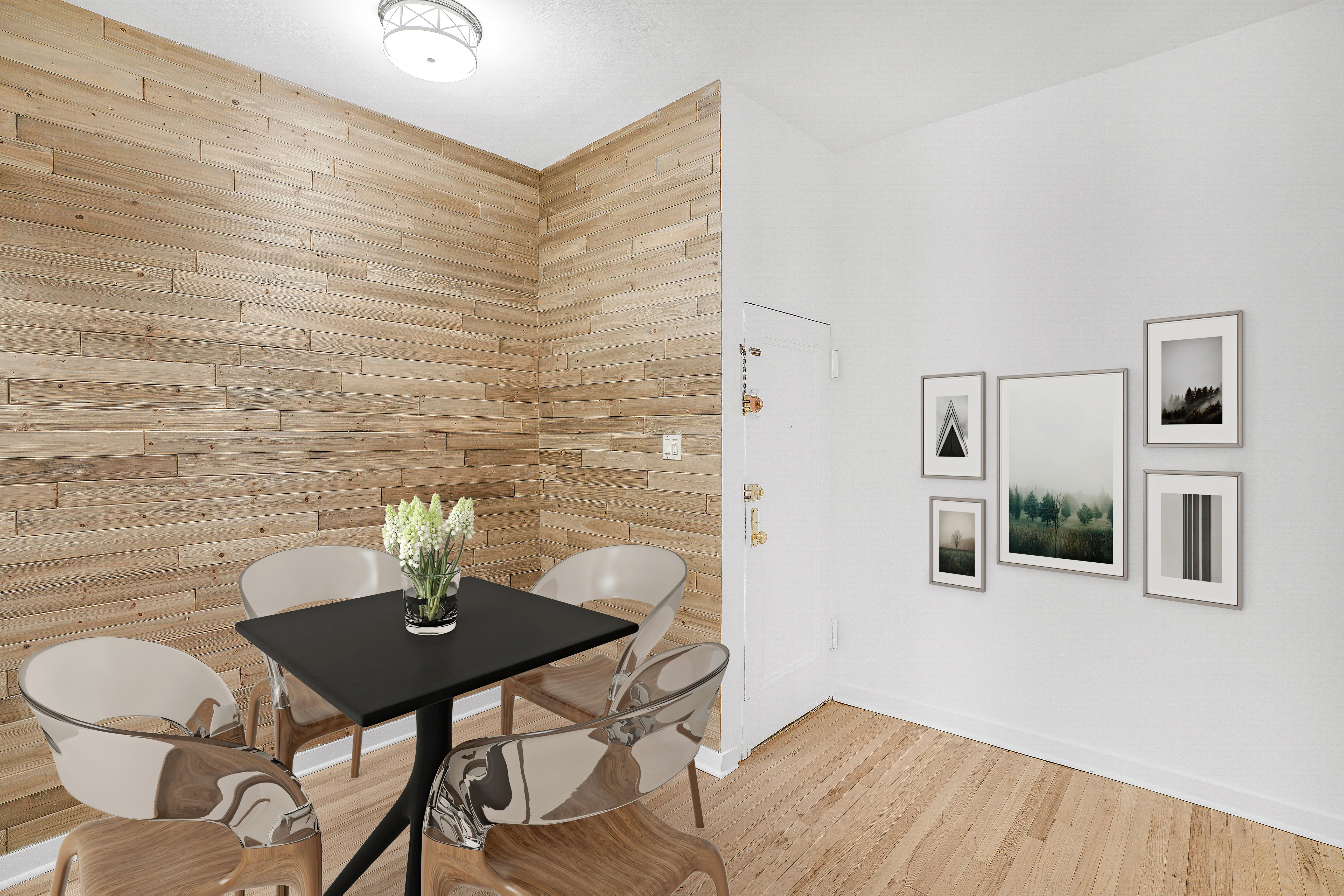 433 East 82nd Street, Unit 1A Manhattan, NY 10028 - Photo 5 of 6 a dining room with furniture and wooden floor