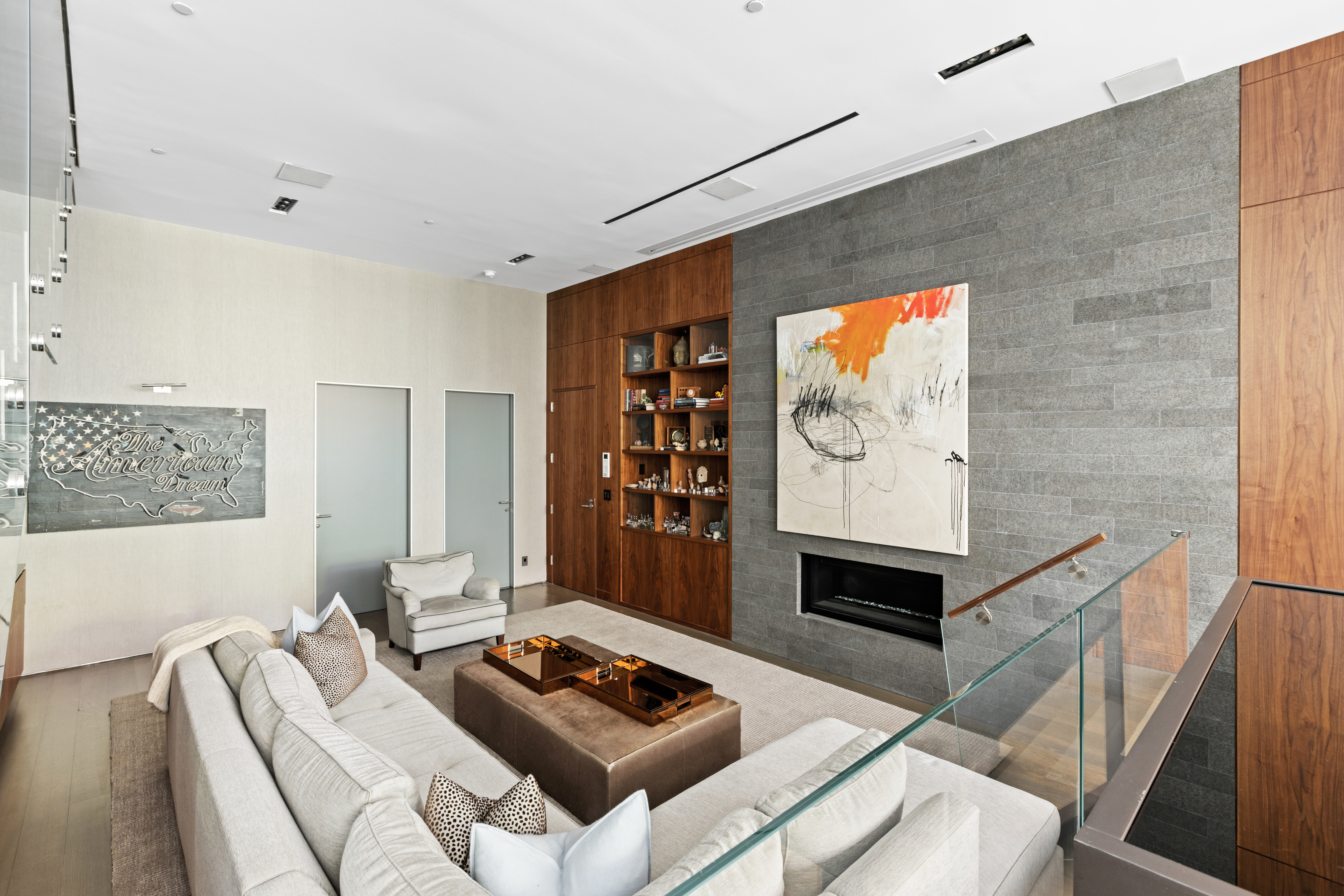 33 Vestry Street, Unit TH1 Manhattan, NY 10013 - Photo 9 of 17 a living room with furniture and a flat screen tv