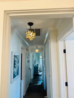 a view of a hallway with a elevator