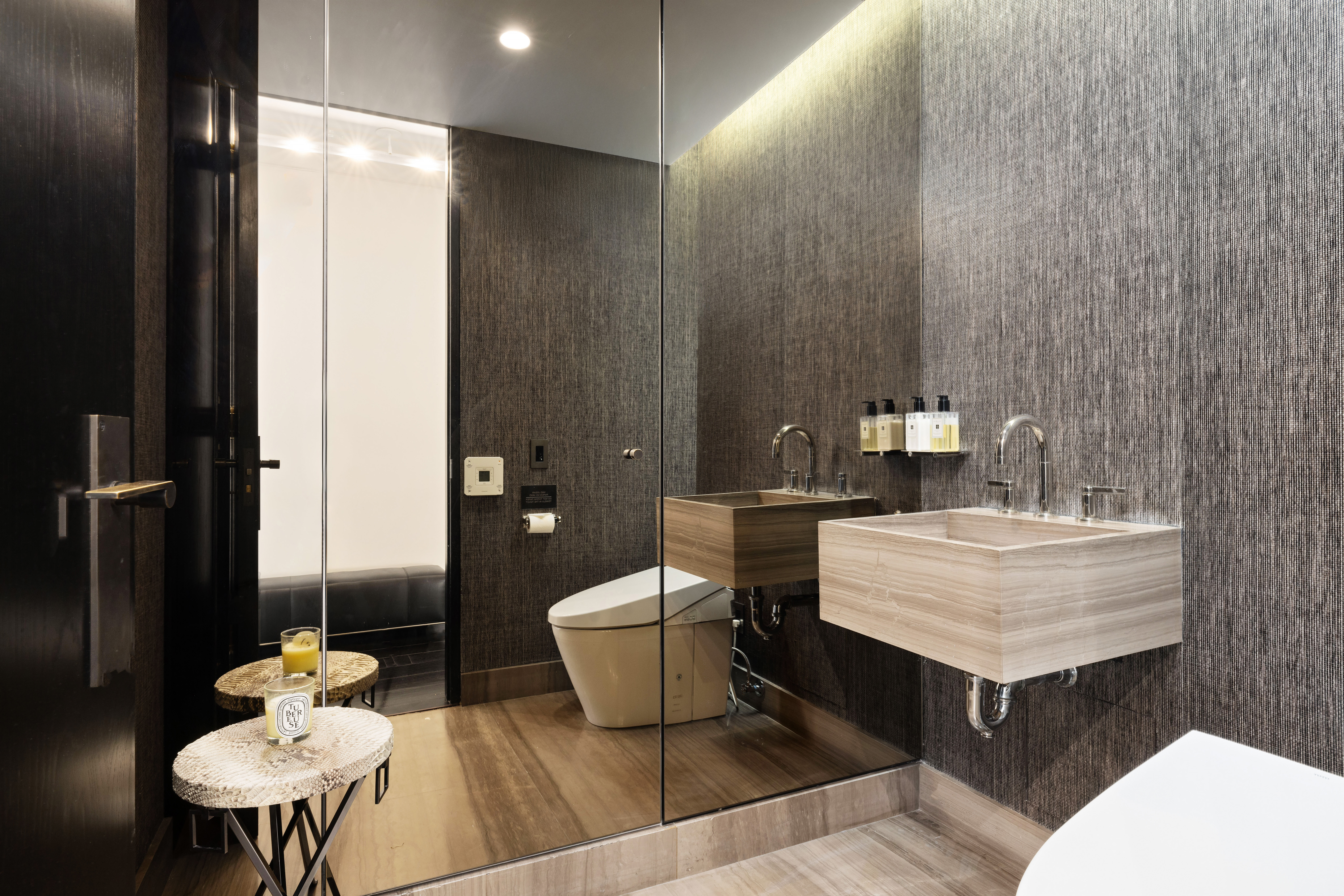 279 Central Park West, Unit 8BC Manhattan, NY 10024 - Photo 14 of 20 a bathroom with a sink toilet and a mirror