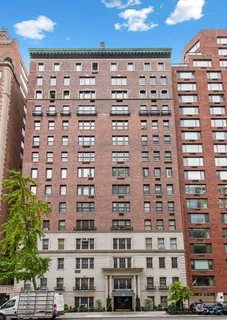 a view of a building with a street