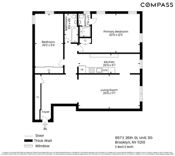 $525,000 | 657 East 26th Street, Unit 3G | Flatbush
