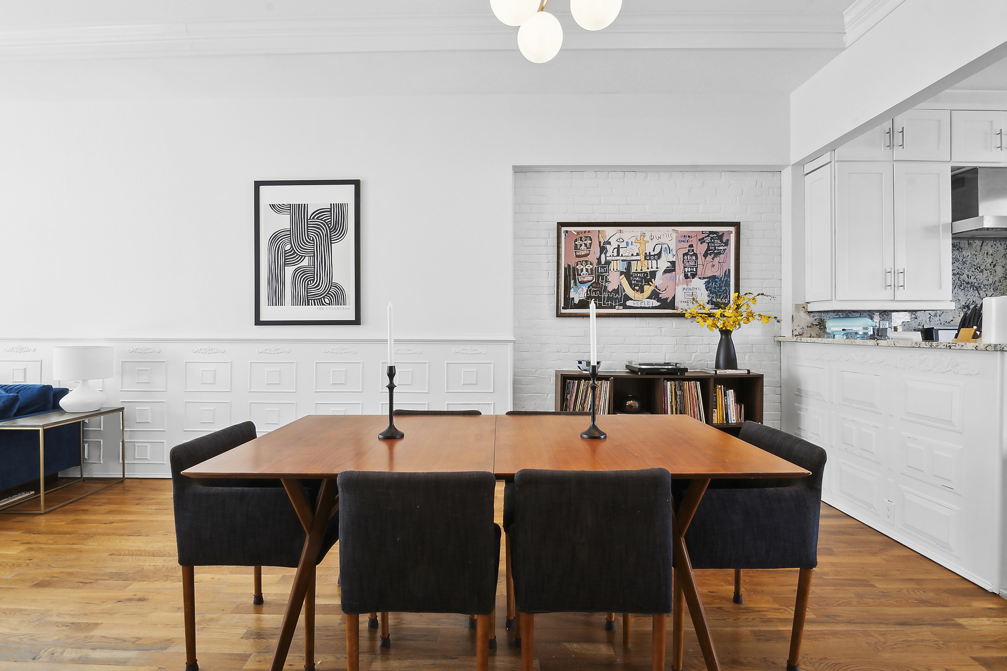 147 Herkimer Street Brooklyn, NY 11216 - Photo 3 of 25 a view of a dining room with furniture and wooden floor