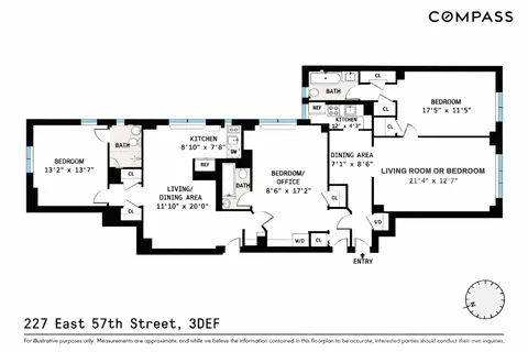$1,350,000 | 227 East 57th Street, Unit 3DEF | Midtown East