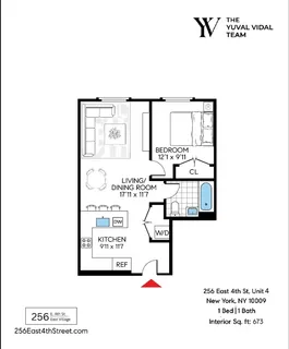 $1,225,000 | 256 East 4th Street, Unit 4 | East Village