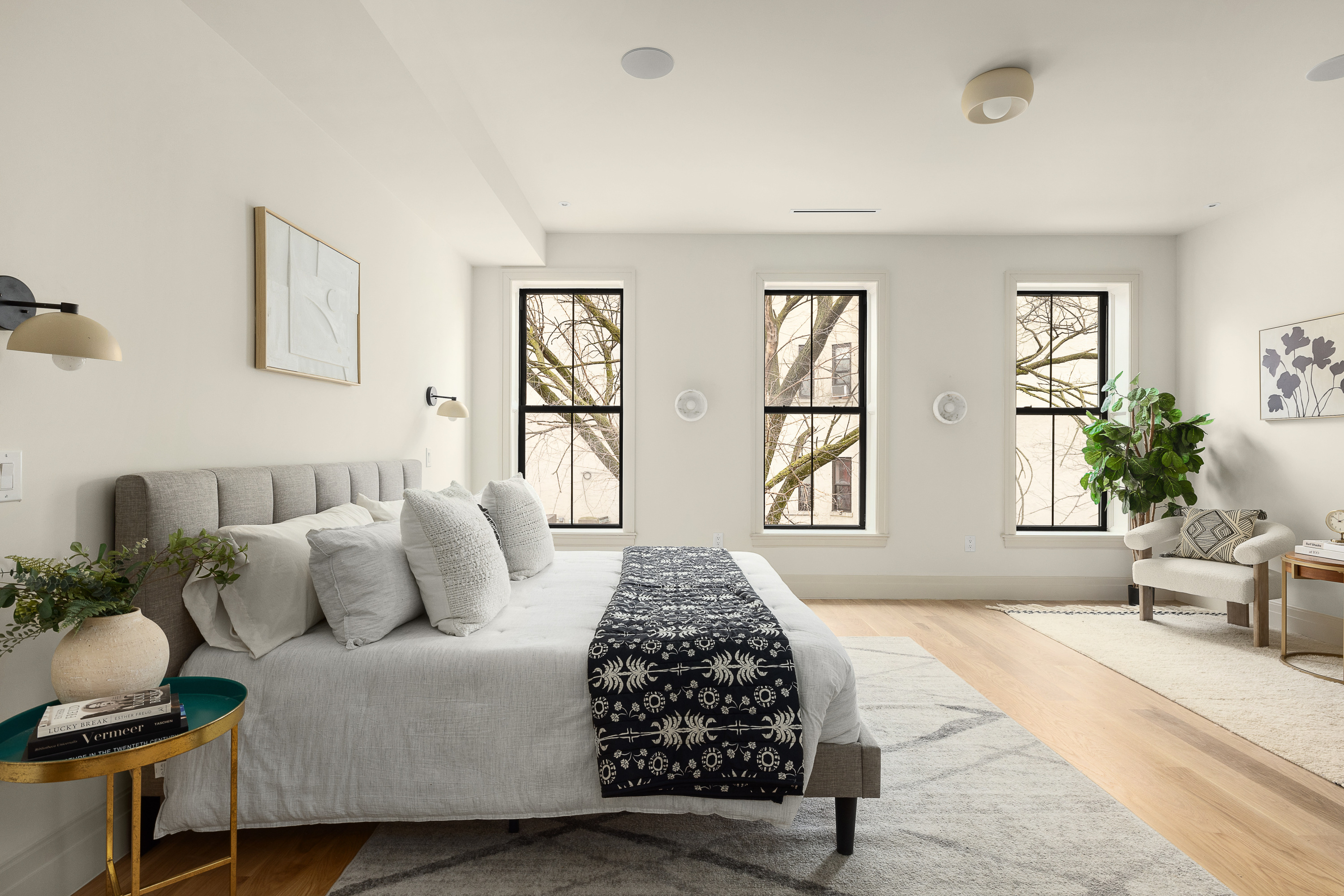 167 Quincy Street Brooklyn, NY 11216 - Photo 8 of 20 a bedroom with a large bed and windows