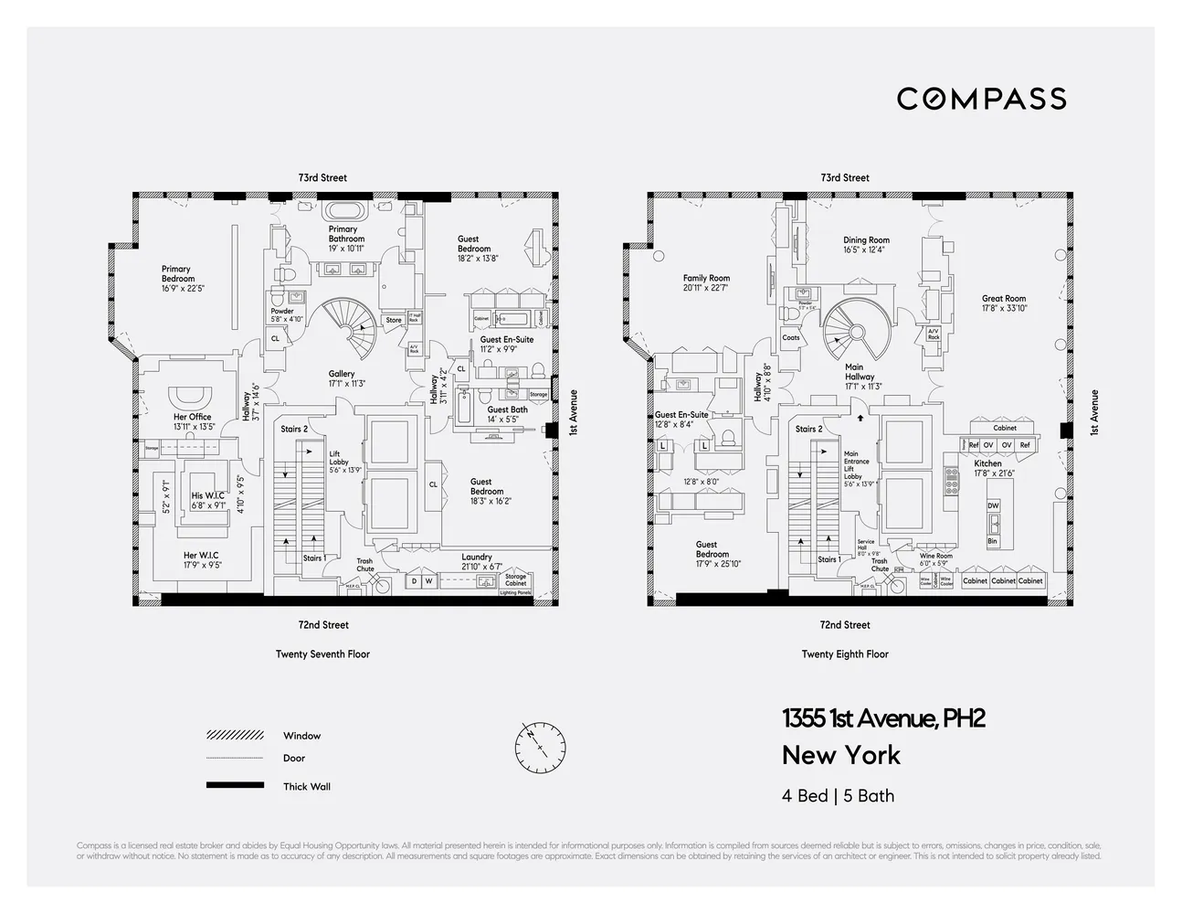 $16,790,000 | 1355 1st Avenue, Unit PH2 | Lenox Hill