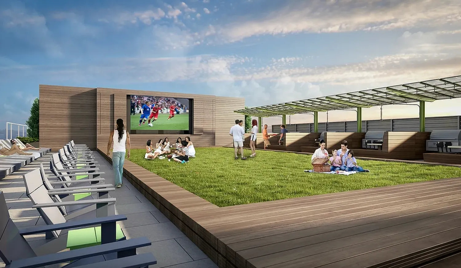 a view of outdoor space with seating area