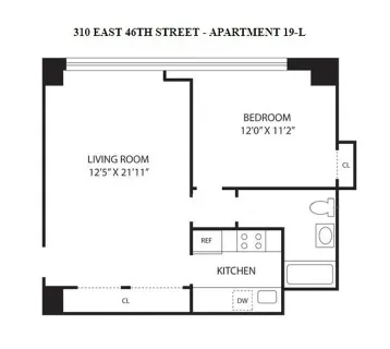 $775,000 | 310 East 46th Street, Unit 19L | Midtown East