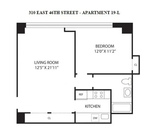 $725,000 | 310 East 46th Street, Unit 19L | Midtown East