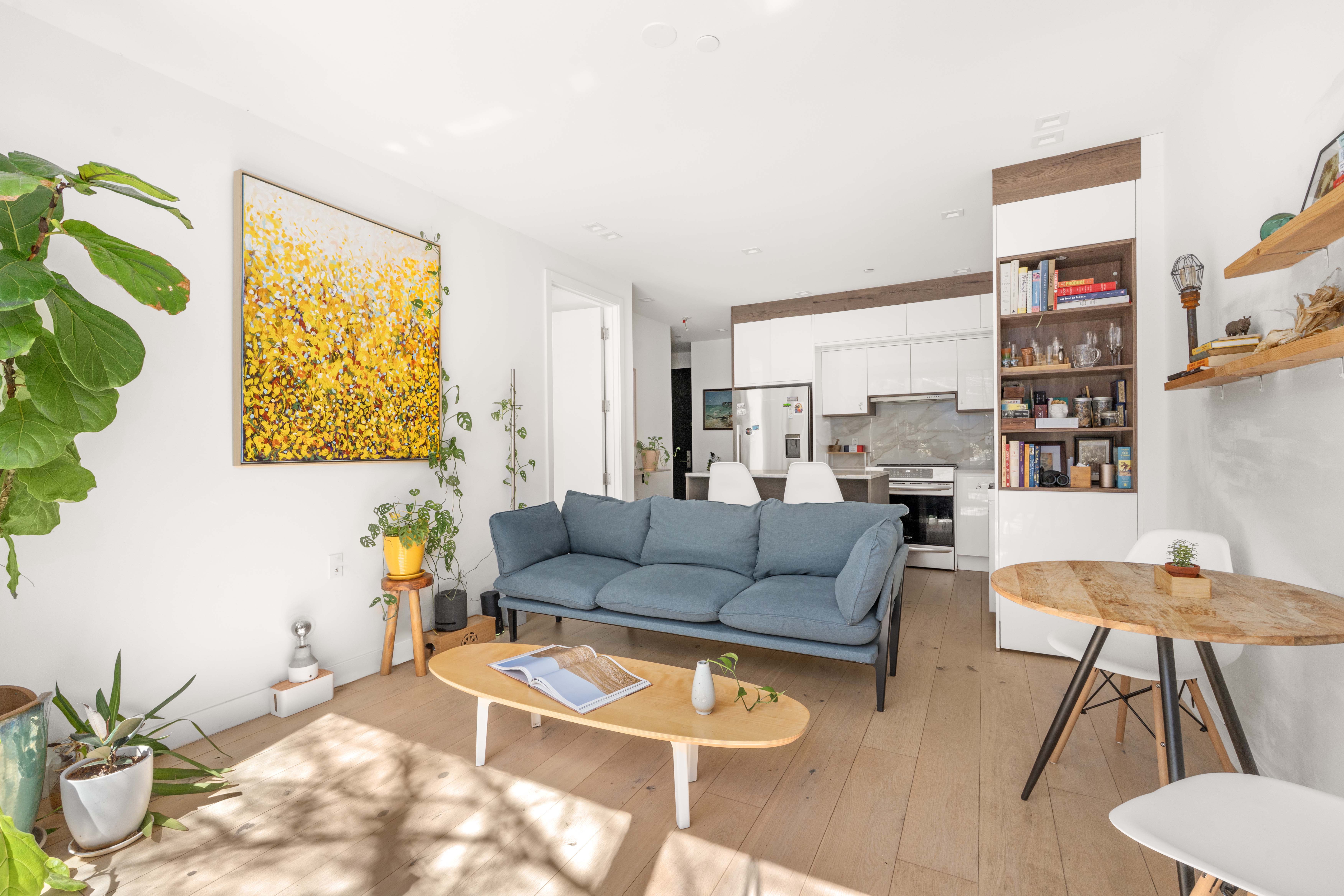676 Halsey Street, Unit 1B Brooklyn, NY 11233 - Photo 3 of 9 a living room with furniture and a potted plant