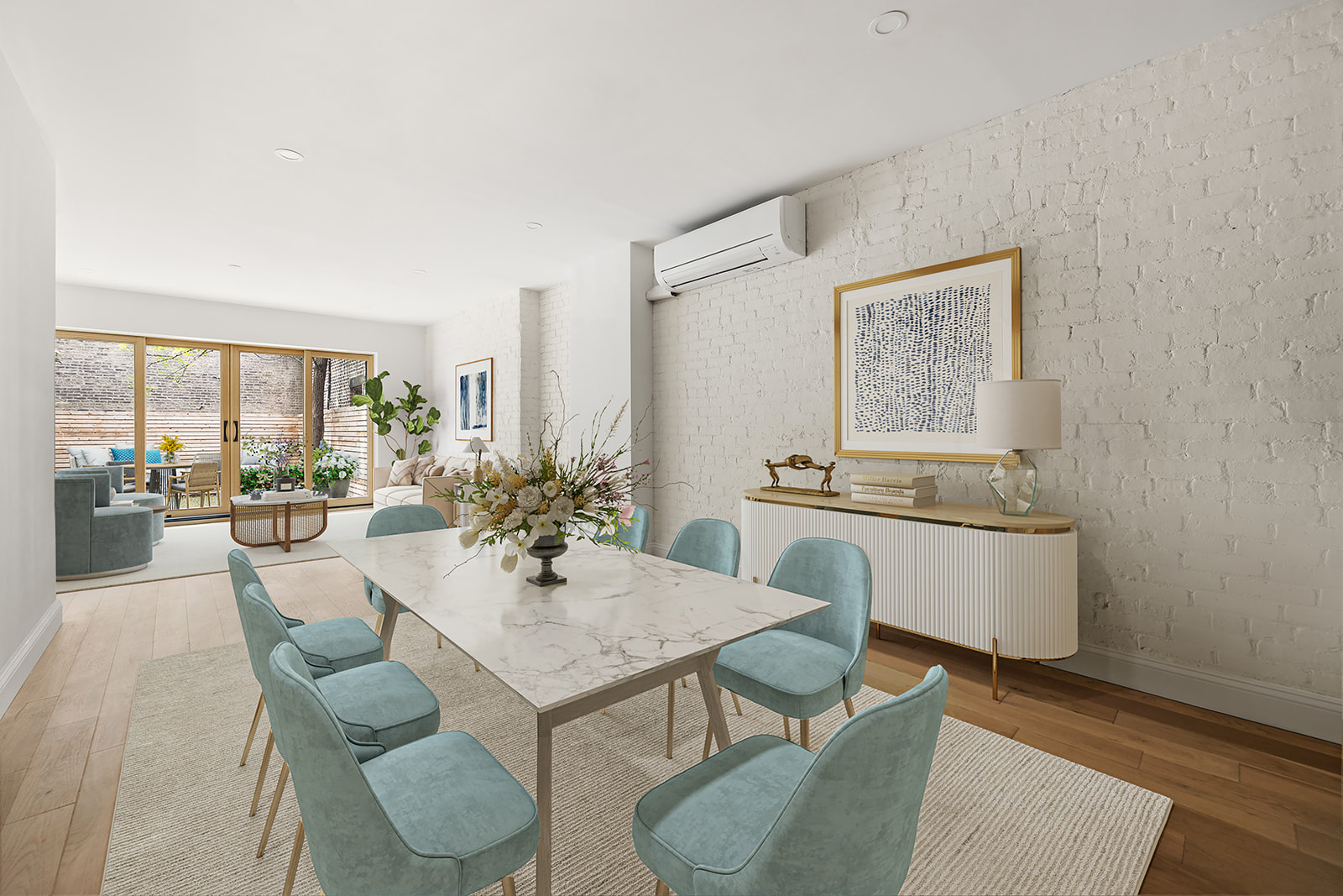 84 6th Avenue, Unit 1 Brooklyn, NY 11217 - Photo 5 of 22 a view of a dining room with furniture and a potted plant