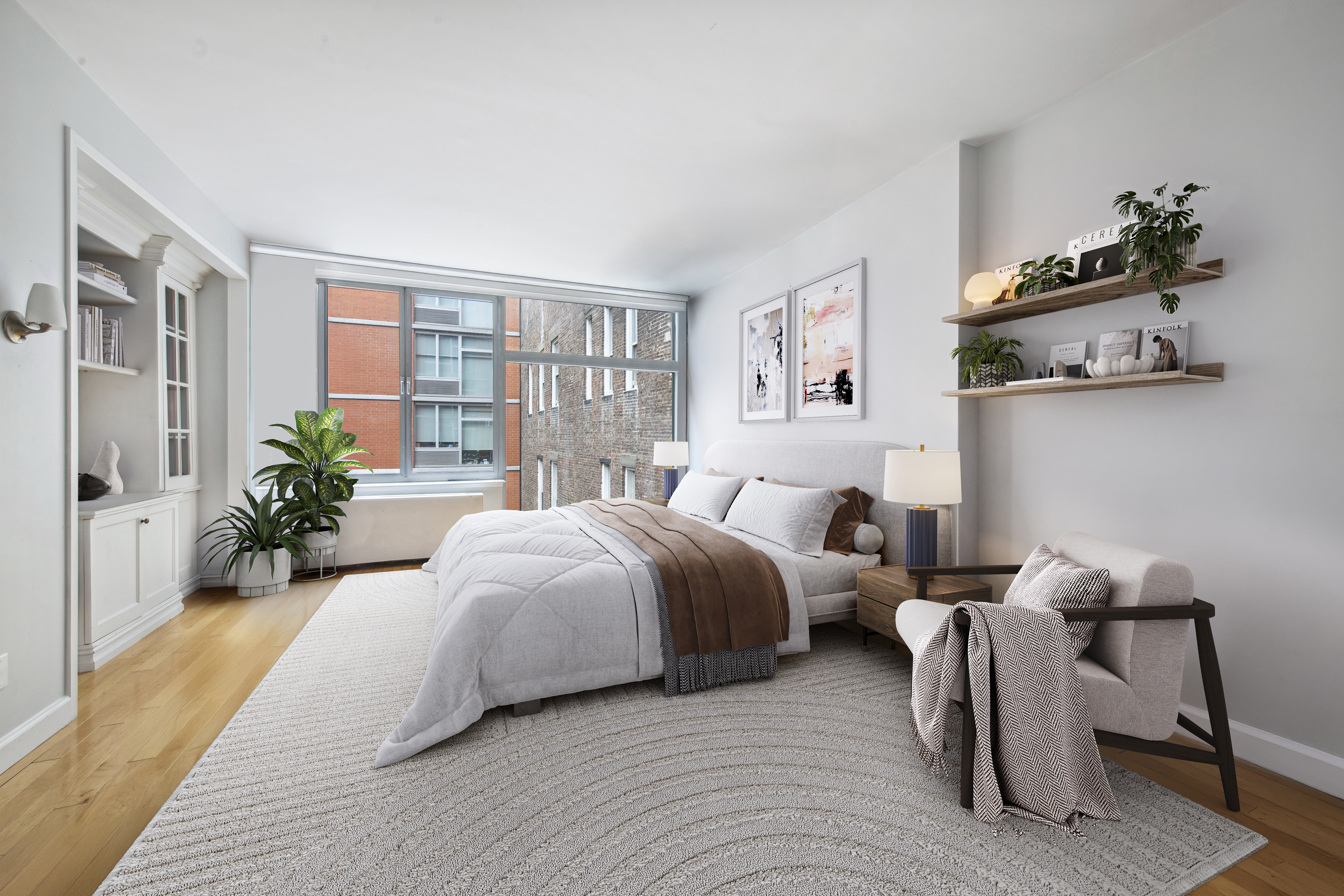 151 West 17th Street, Unit 5A Manhattan, NY 10011 - Photo 5 of 11 a spacious bedroom with a bed and a couch