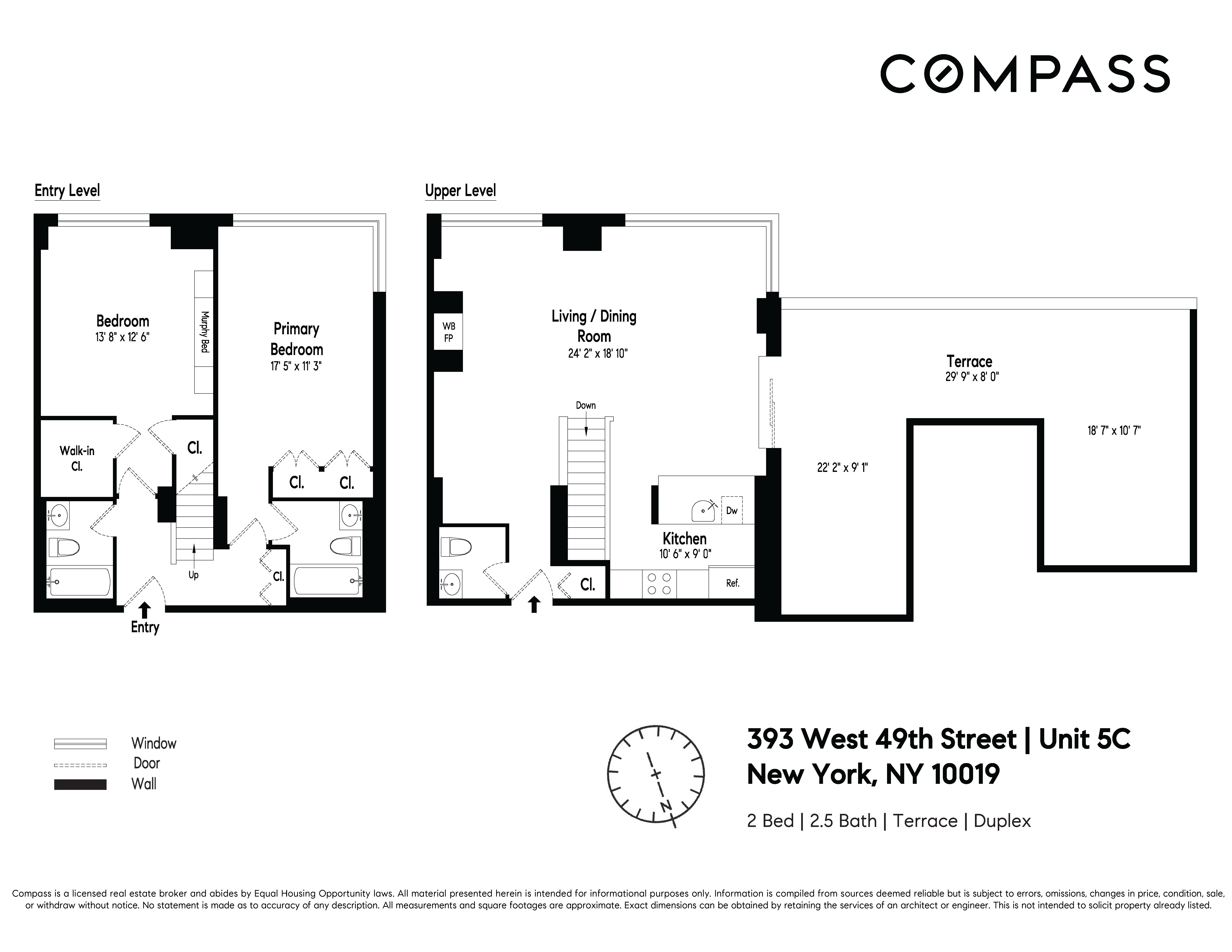 393 West 49th Street, Unit 5C Manhattan, NY 10019 - Photo 21 of 21 a picture of a bathroom with a white wall