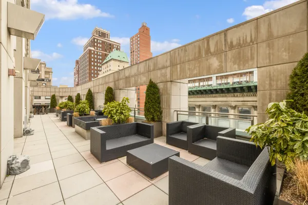 a view of outdoor space with seating area