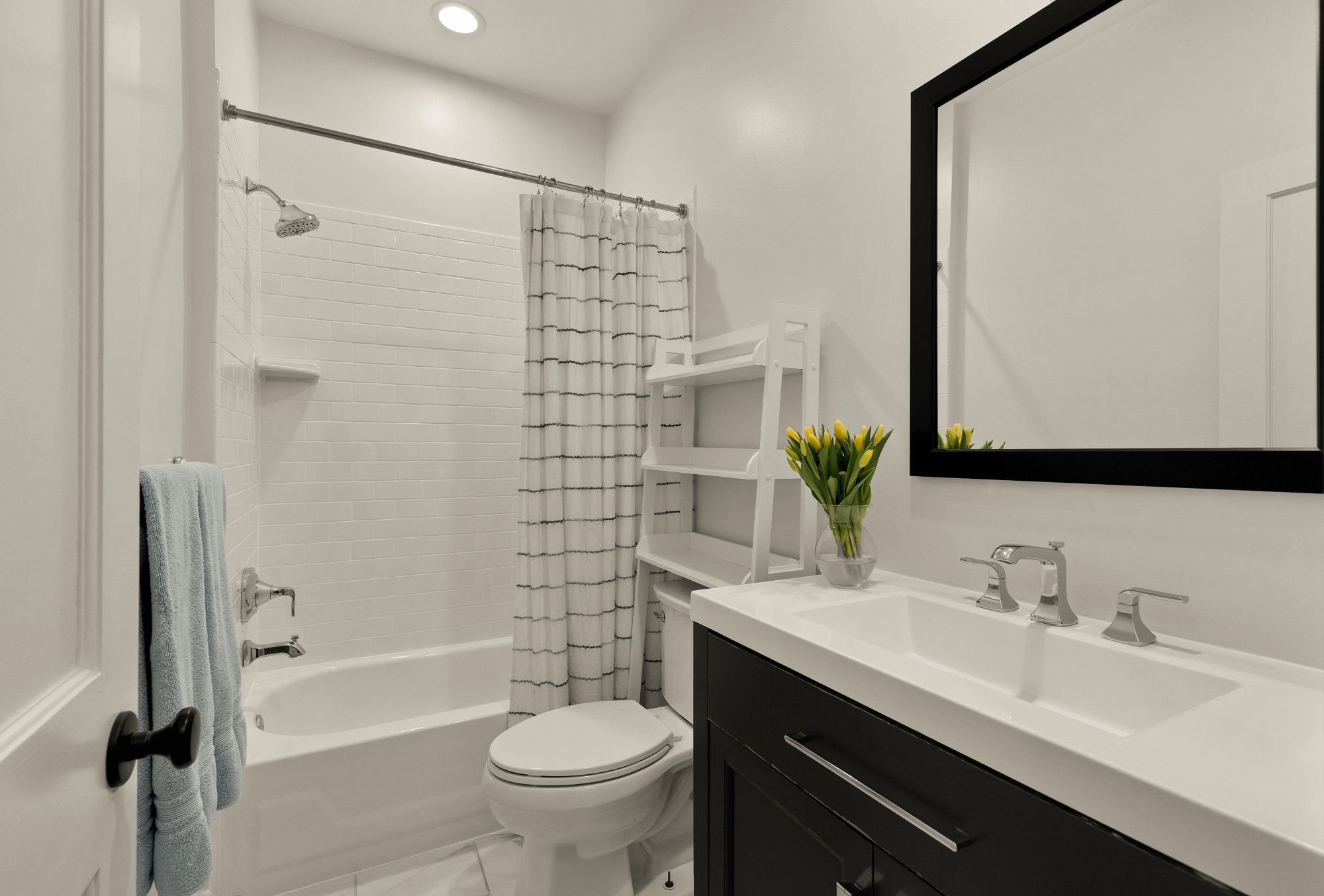 6815 Delaware Street Chevy Chase, MD 20815 - Photo 19 of 34 a bathroom with a sink toilet and shower