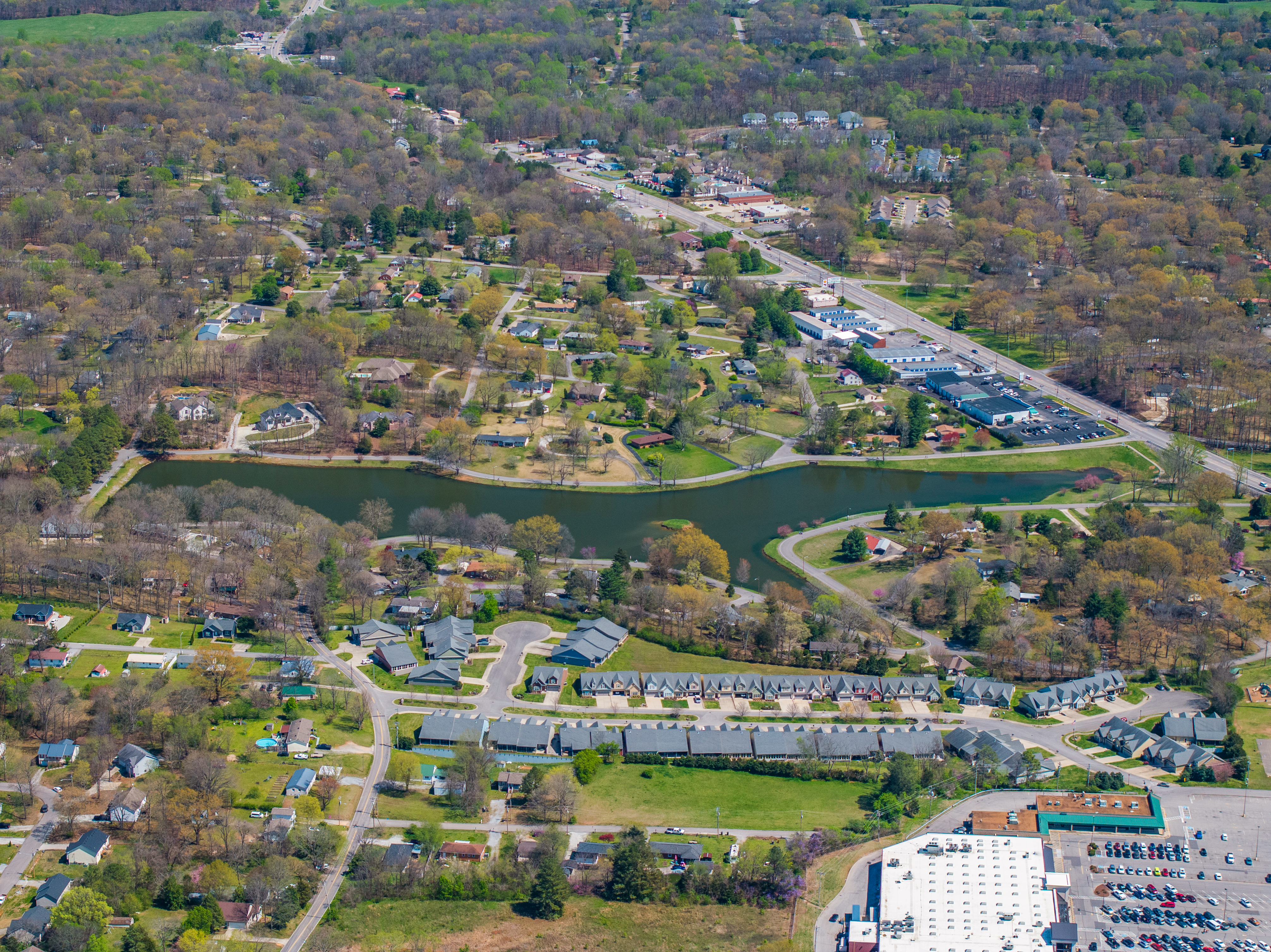 Henslee Dr / Spring St Dickson, TN 37055 - Photo 12 of 16 an aerial view of a house with a lake view