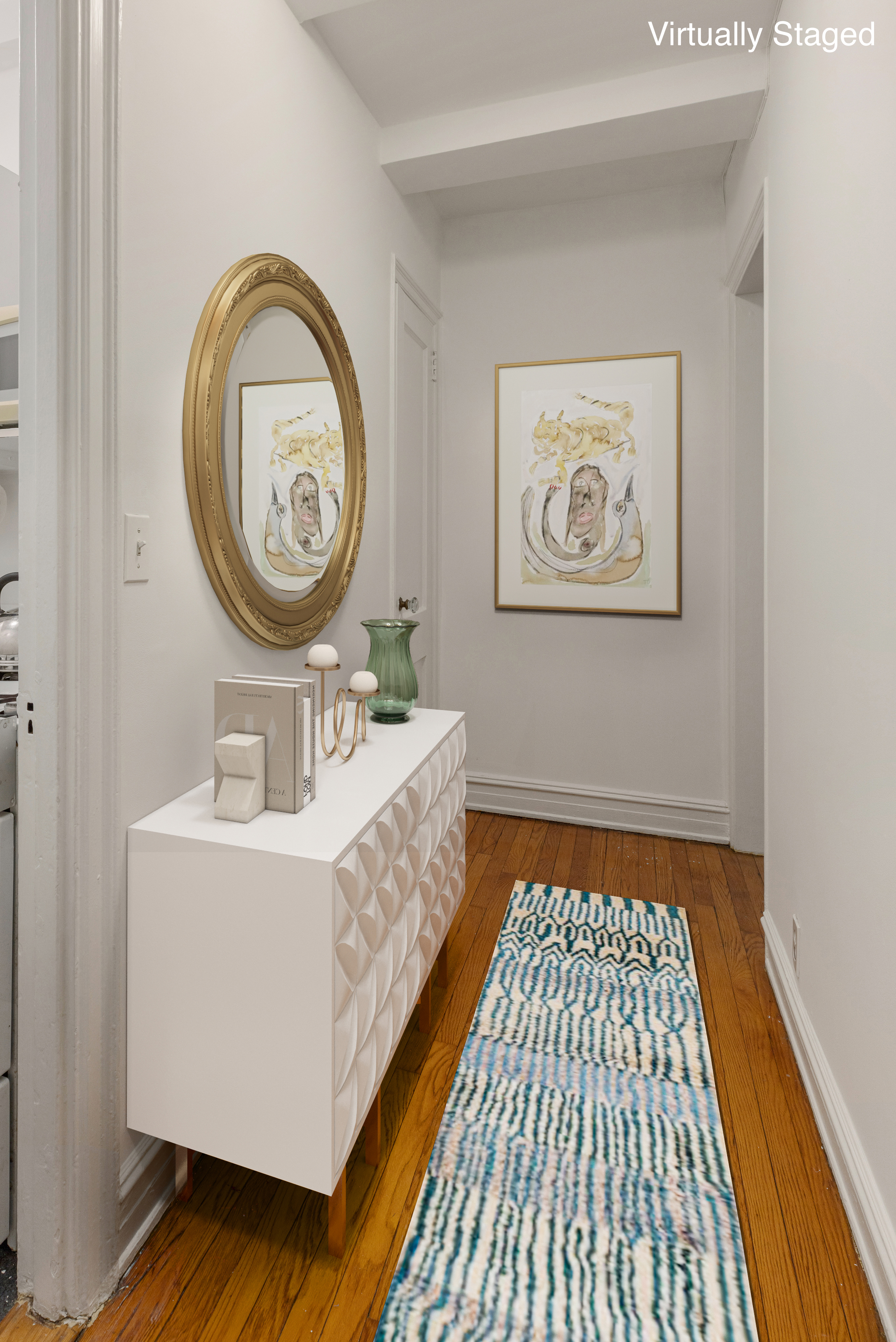 235 West 102nd Street, Unit 4E Manhattan, NY 10025 - Photo 3 of 19 a view of a hallway with wooden floor