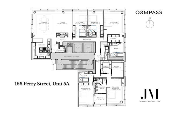 $15,000,000 | 166 Perry Street, Unit 5A | West Village