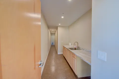 a view of hallway with stairs