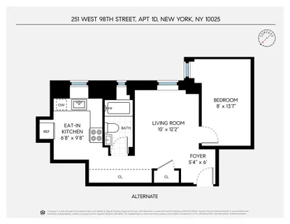 $550,000 | 251 West 98th Street, Unit DD | Upper West Side