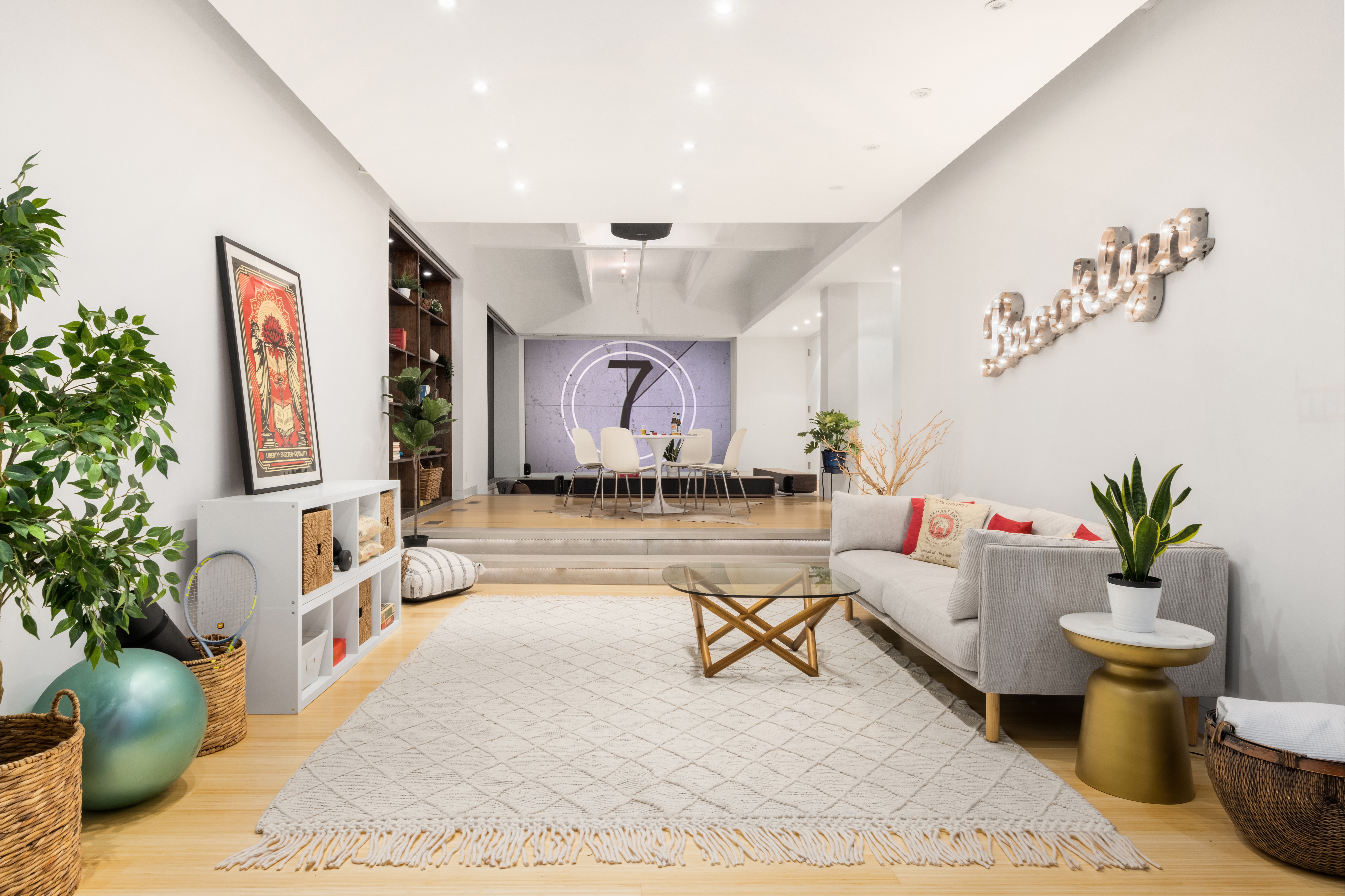 70 Washington Street, Unit 2K Brooklyn, NY 11201 - Photo 12 of 18 a living room with furniture and a potted plant