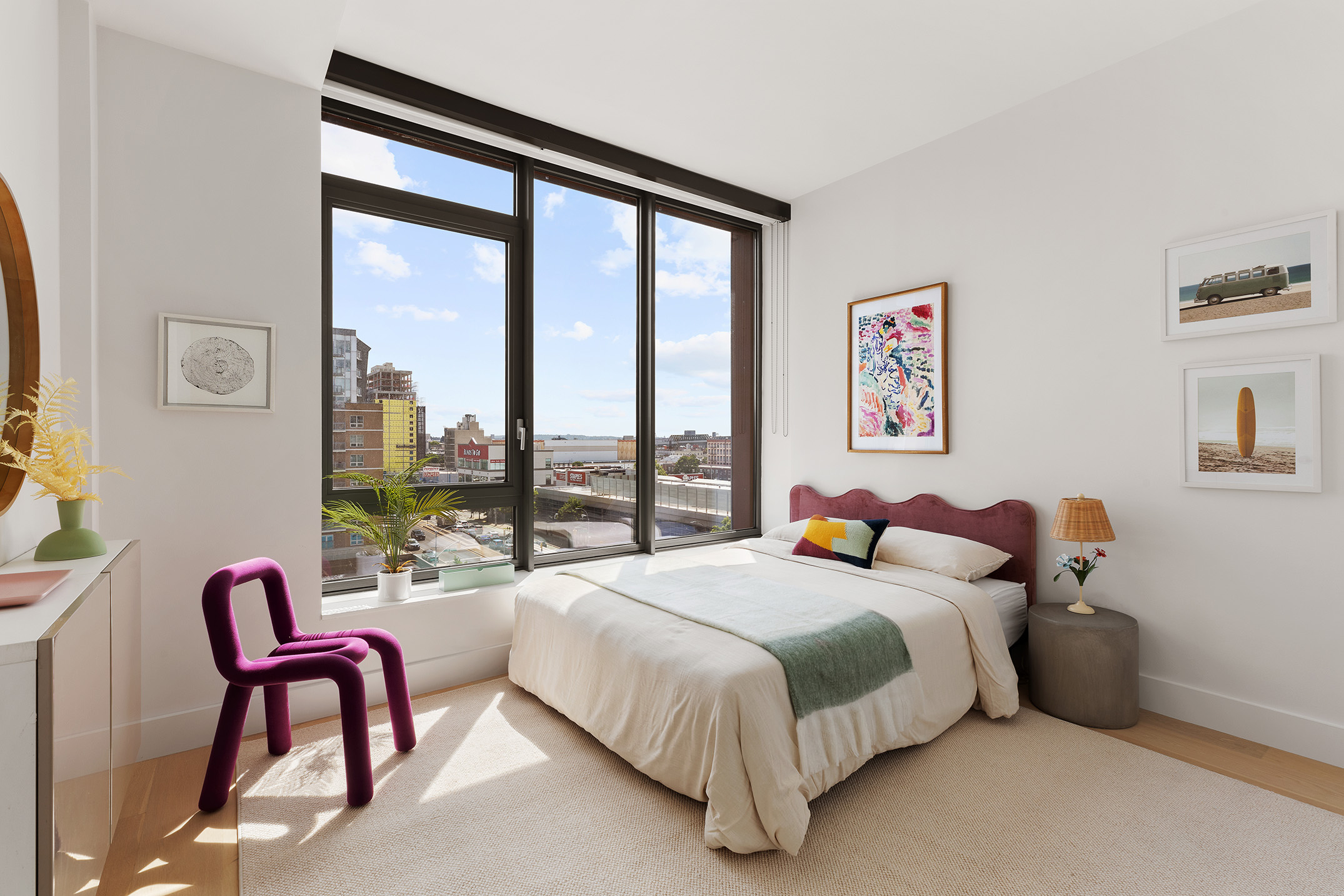 251 1st Street, Unit 7F Brooklyn, NY 11215 - Photo 8 of 24 a bedroom with a bed and a large window