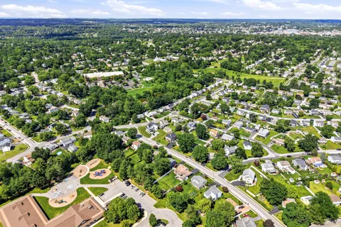 an aerial view of a city