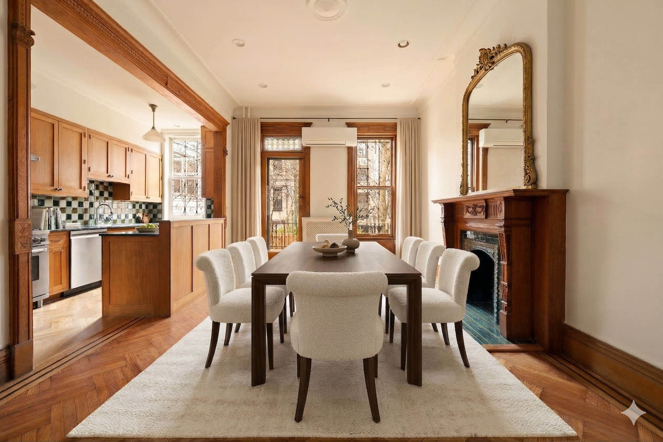 906 President Street, Unit 1 Brooklyn, NY 11215 - Photo 4 of 18 a view of a a dining room with furniture window and wooden floor