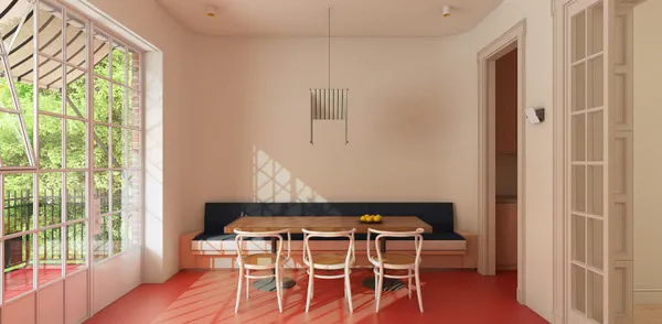 a bed room with a bed and wooden floor