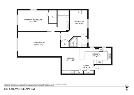 $1,649,000 | 860 5th Avenue, Unit 4M | Lenox Hill