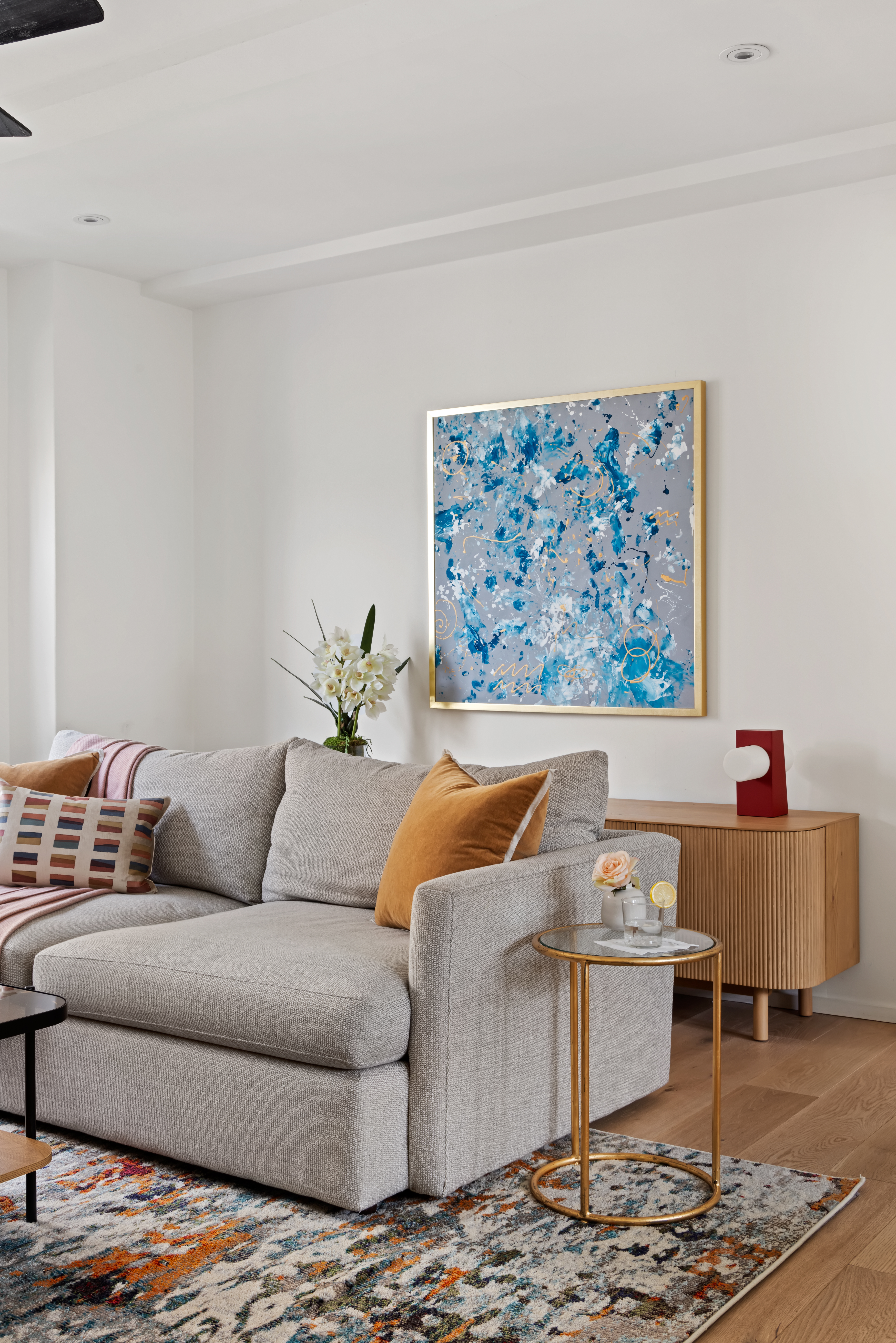 45 5th Avenue, Unit 15CD Manhattan, NY 10003 - Photo 6 of 14 a living room with furniture and a rug