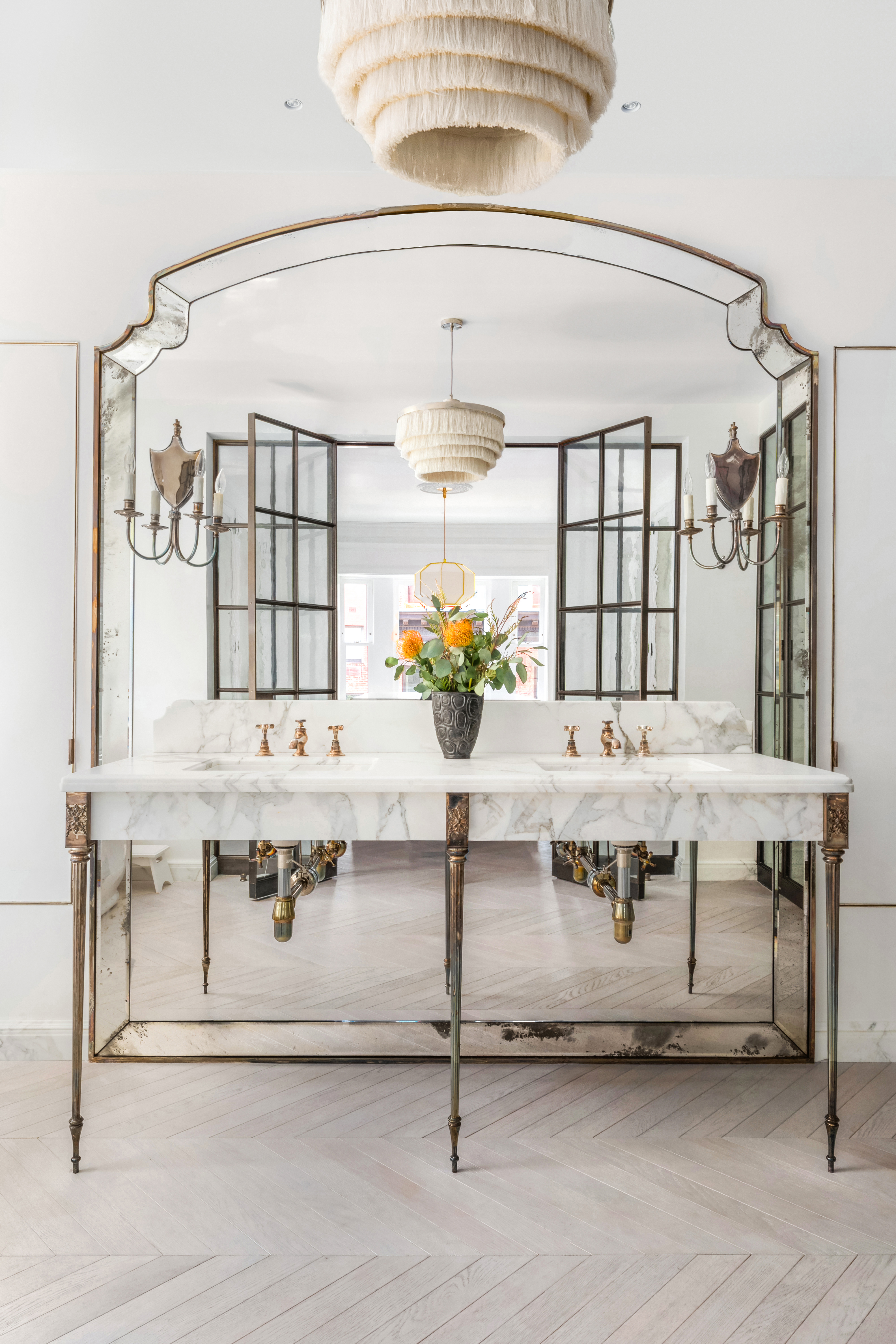78 Irving Place, Unit PH Manhattan, NY 10003 - Photo 13 of 27 a view of a dining table chairs window and chandelier