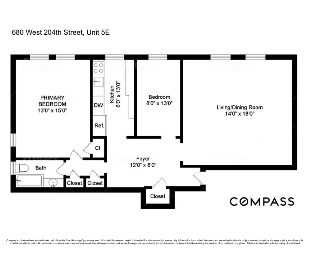 680 West 204th Street, Unit 5E Manhattan, NY 10034 - Photo 23 of 23 a black and white photo of a black and white photo