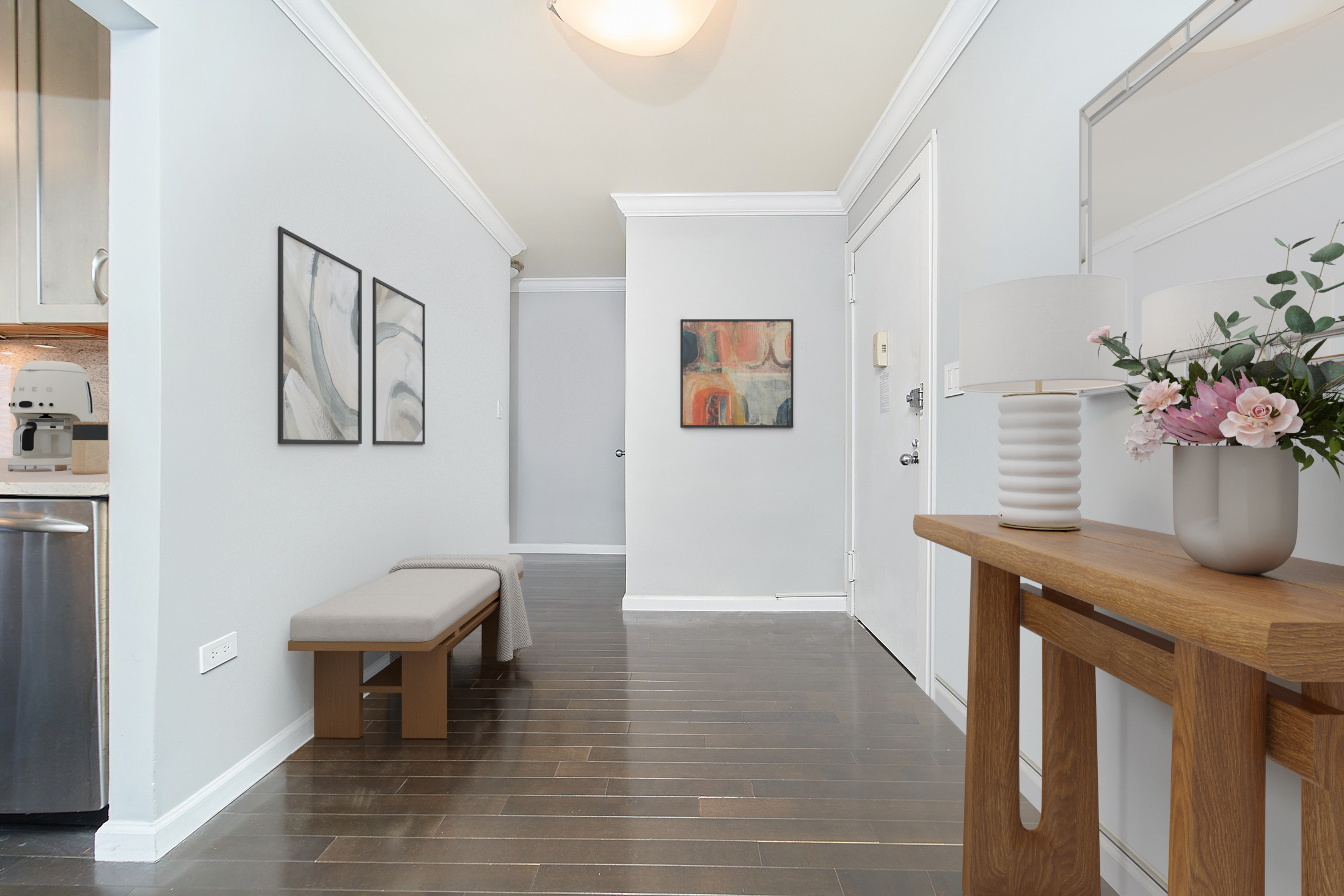 175 Willoughby Street, Unit 6K Brooklyn, NY 11201 - Photo 5 of 14 a view of a hallway with seating area