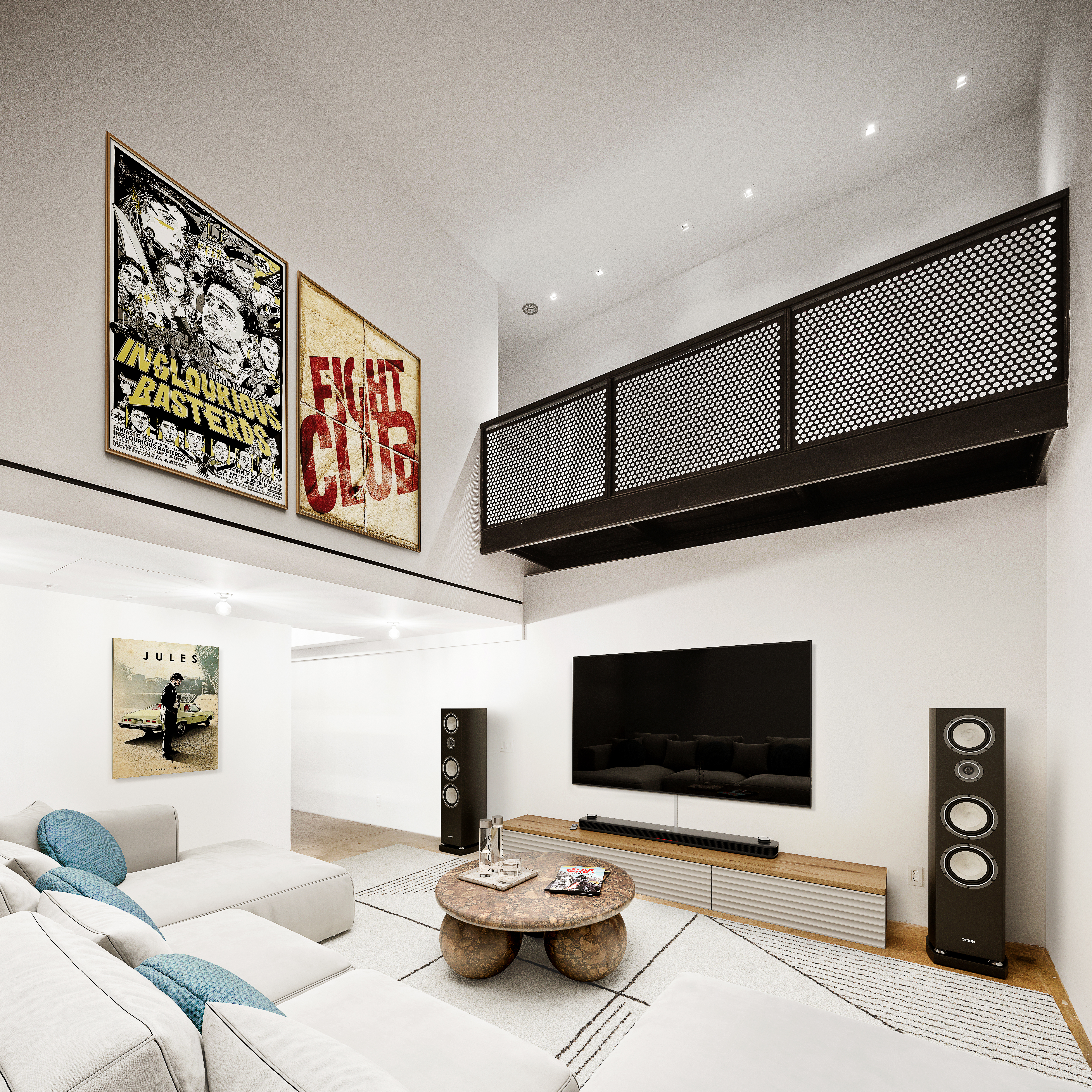 35 Spring Street Manhattan, NY 10012 - Photo 12 of 14 a living room with furniture and a flat screen tv