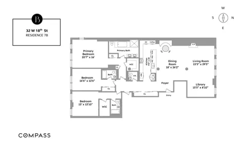 $5,395,000 | 32 West 18th Street, Unit 7B | Flatiron