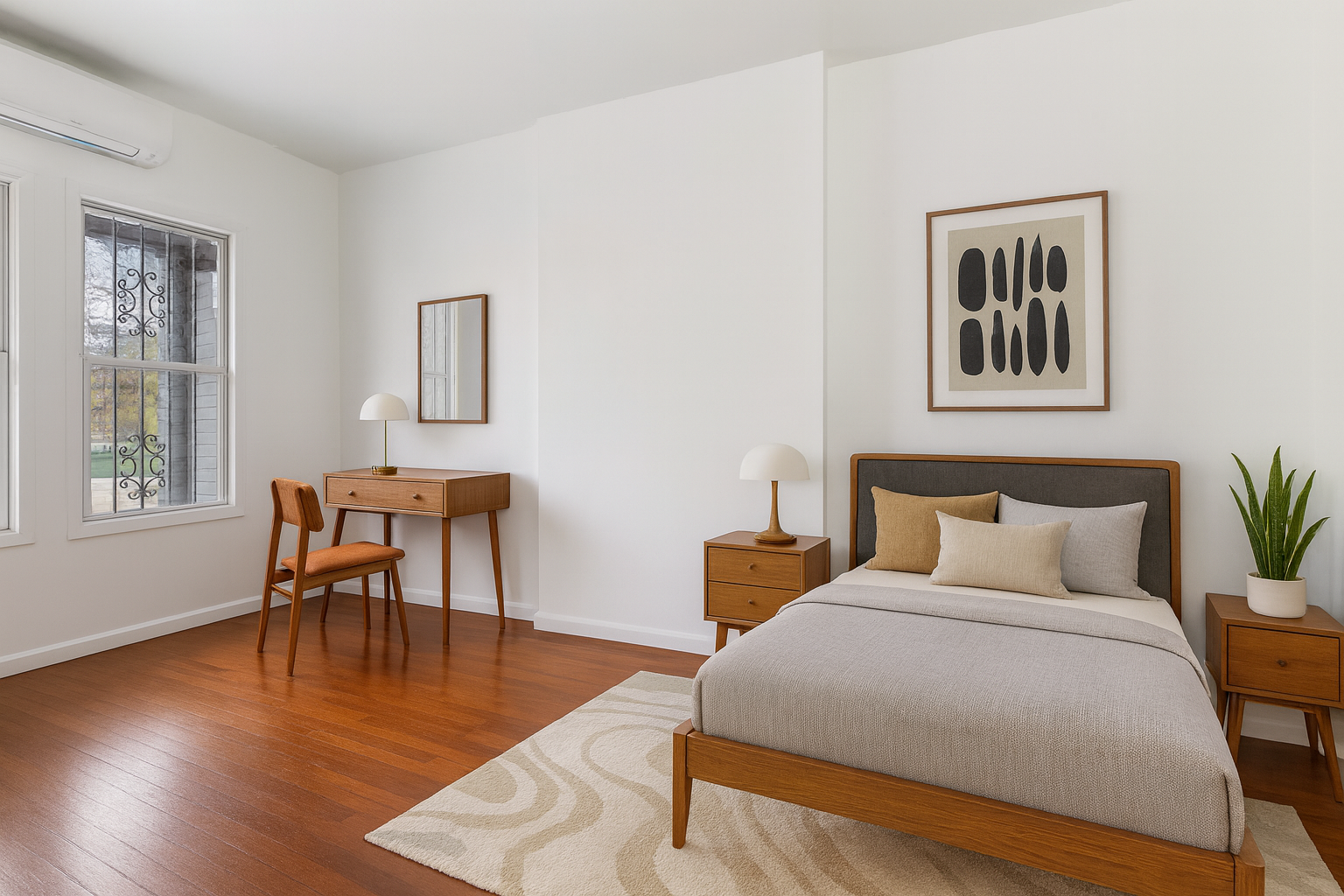 610 East 181st Street Bronx, NY 10457 - Photo 3 of 13 a bedroom with furniture and a wooden floor