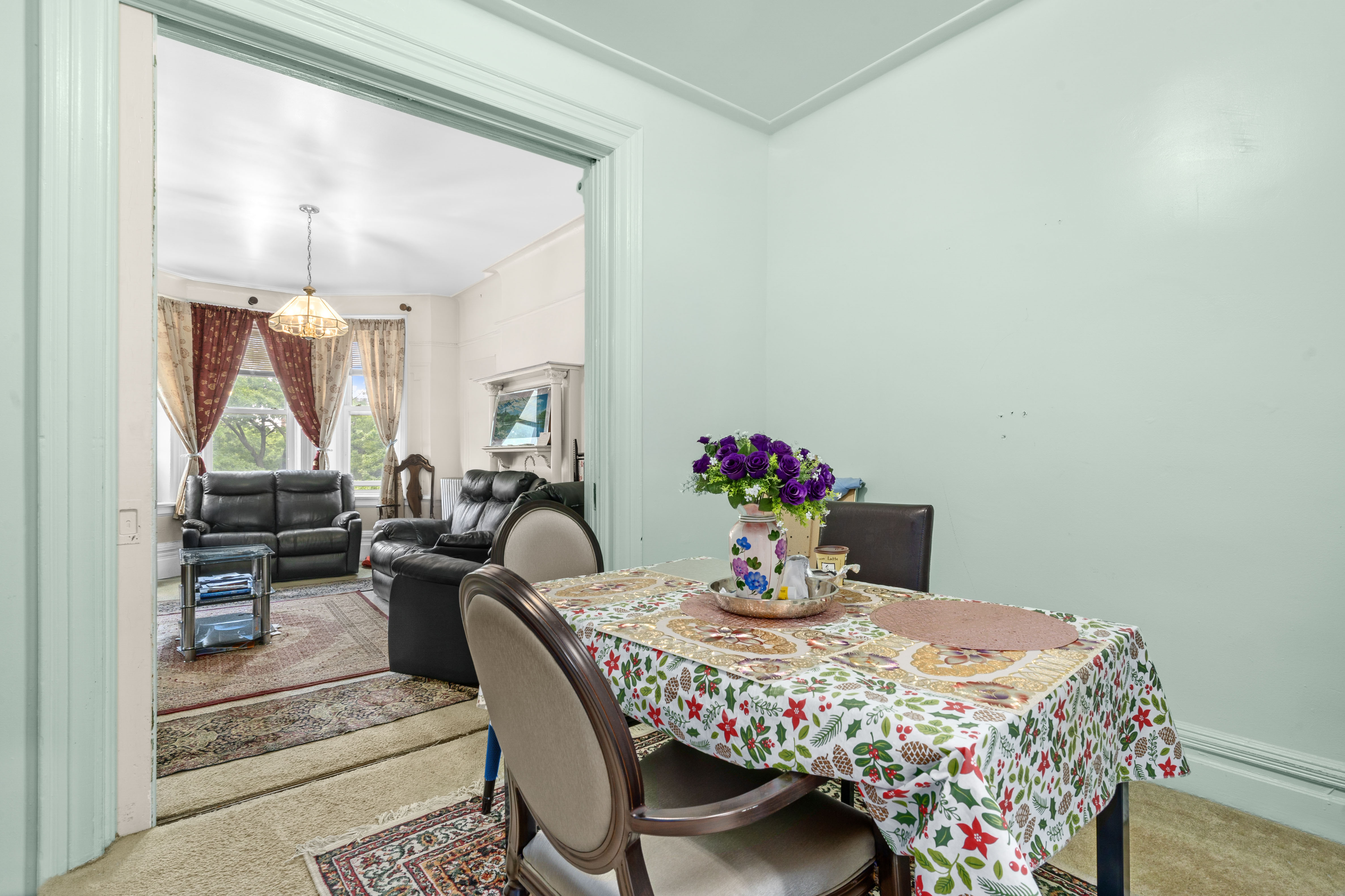 147 Schenectady Avenue Brooklyn, NY 11213 - Photo 7 of 9 a view of a dining room with furniture and a potted plant
