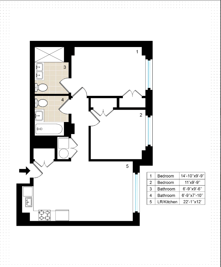 12-16 30th Avenue, Unit 205 Queens, NY 11102 - Photo 15 of 15 a picture of a floor plan