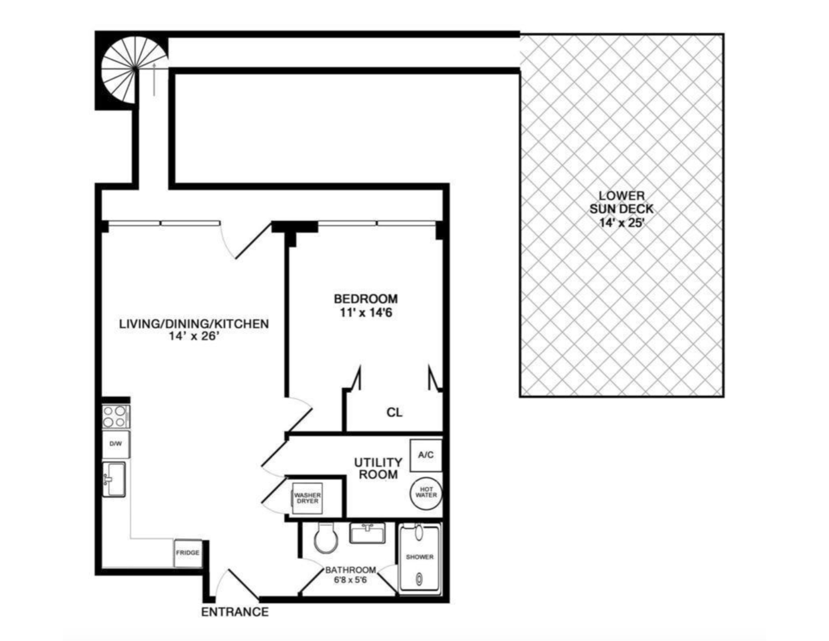 185 13th Street, Unit 2B Brooklyn, NY 11215 - Photo 8 of 8 a picture of a bench in front of a door