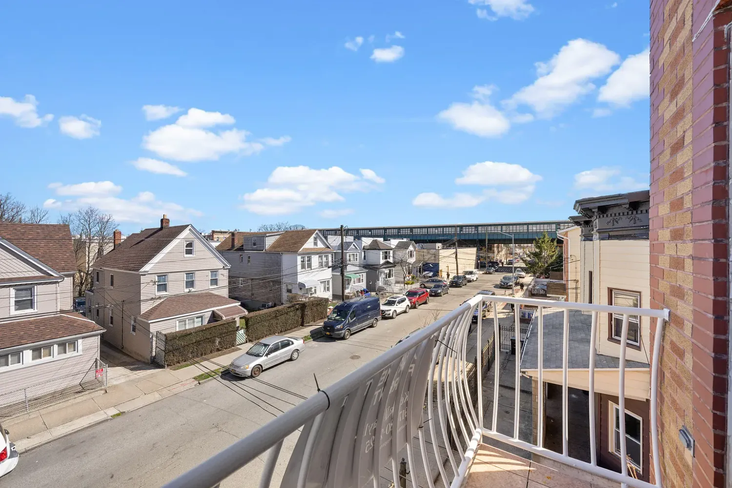 a view of a terrace with seating space