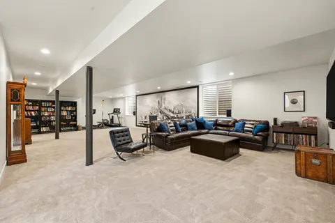 a living room with furniture and a couch