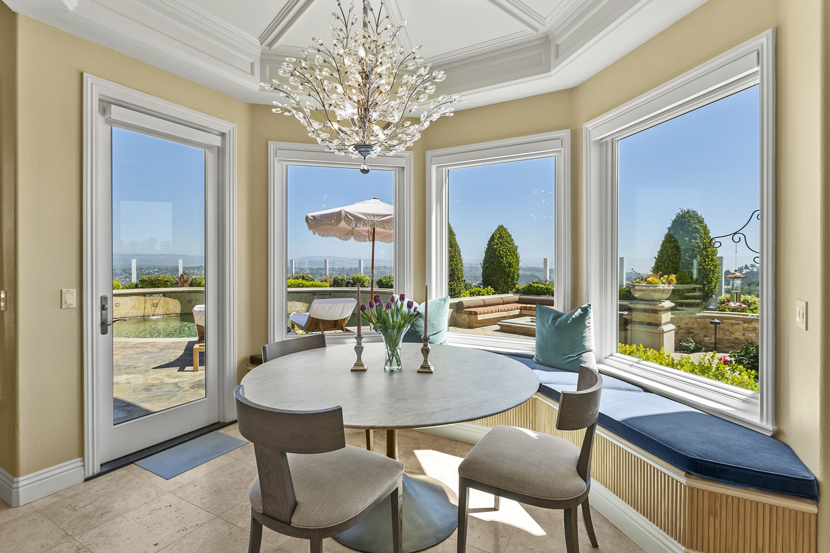 10 Vista Montemar Laguna Niguel, CA 92677 - Photo 31 of 67 a dining room with furniture a chandelier and wooden floor