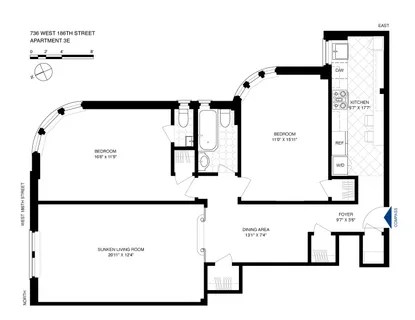 $650,000 | 736 West 186th Street, Unit 3E | Hudson Heights