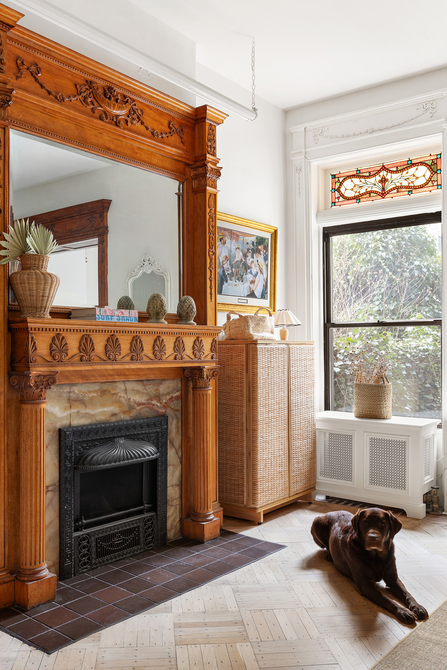 648 2nd Street, Unit 2 Brooklyn, NY 11215 - Photo 3 of 16 a living room with furniture and a fireplace