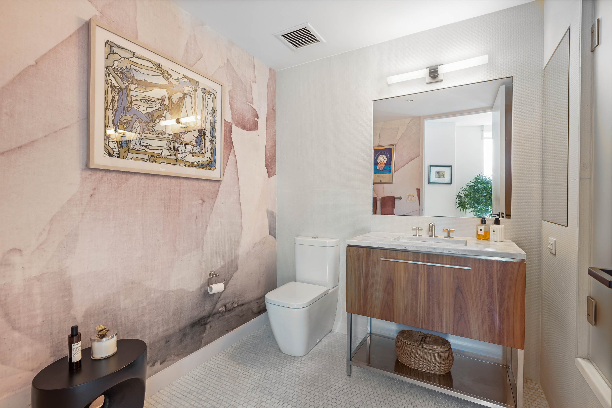 90 Furman Street, Unit N800 Brooklyn, NY 11201 - Photo 30 of 49 a bathroom with a sink mirror and toilet